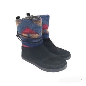 Toms Nepal Aztec Print Boots Women's Size 8